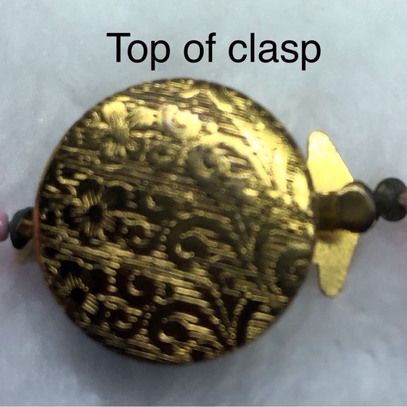 RARE Large Venetian Wedding Cake pink-Purple handmade Glass Bead Necklace 18” - Picture 13 of 15